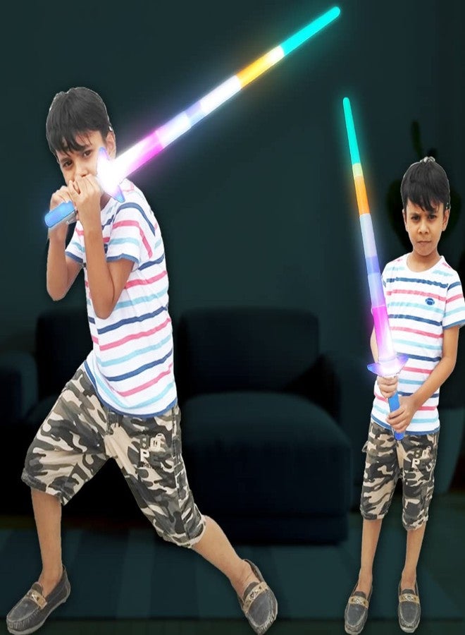 uneeke shape Glowing Sword, Flashing Expandable Laser Lightsaber, Talwar Toy for Kids Role Play (1 PC) - Image 4